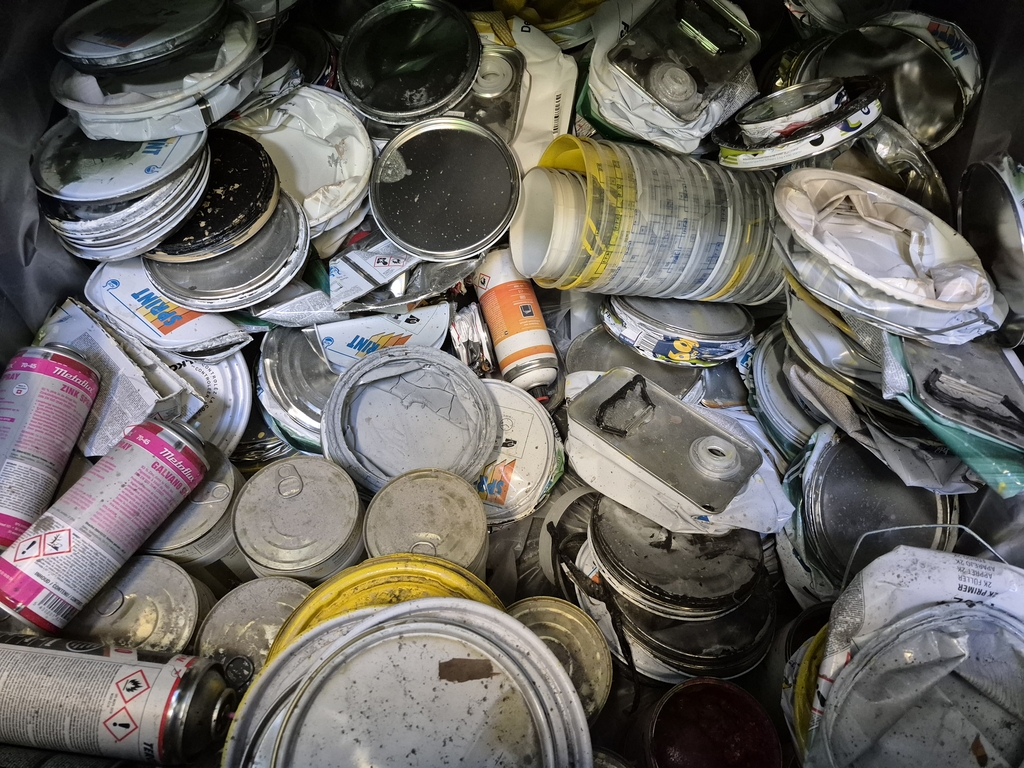 Afval onderhoudswerkplaats